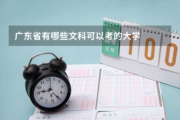 广东省有哪些文科可以考的大学