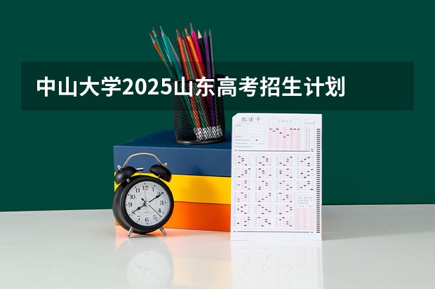中山大学2025山东高考招生计划 招多少人