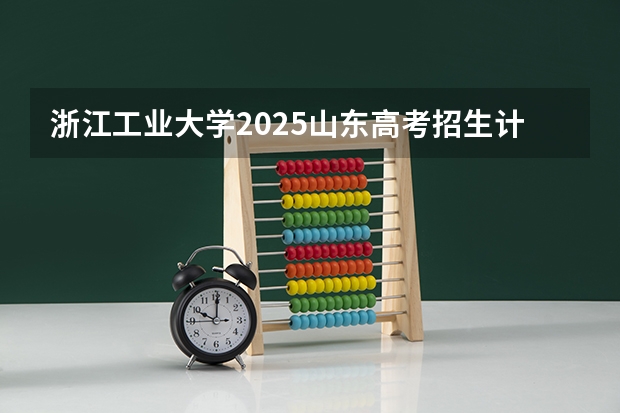 浙江工业大学2025山东高考招生计划 招多少人