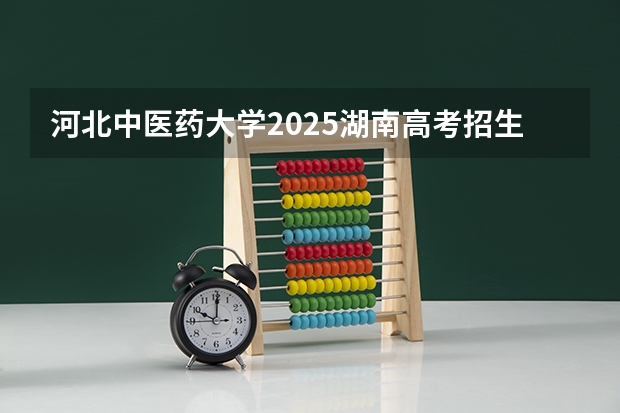 河北中医药大学2025湖南高考招生计划 招多少人