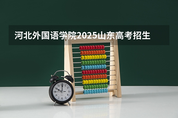 河北外国语学院2025山东高考招生计划 招多少人