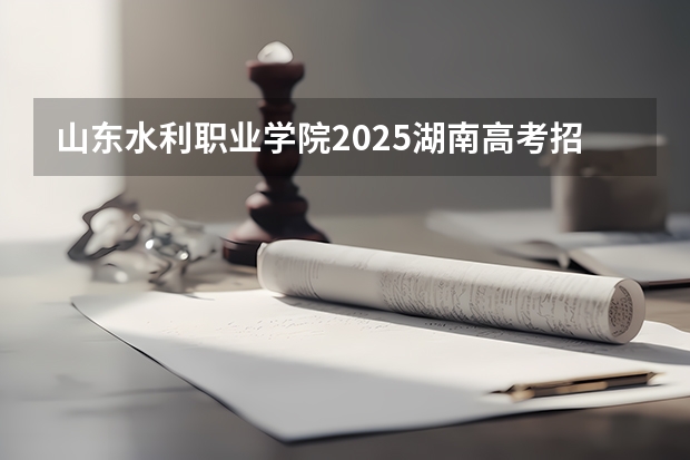 山东水利职业学院2025湖南高考招生计划 招多少人