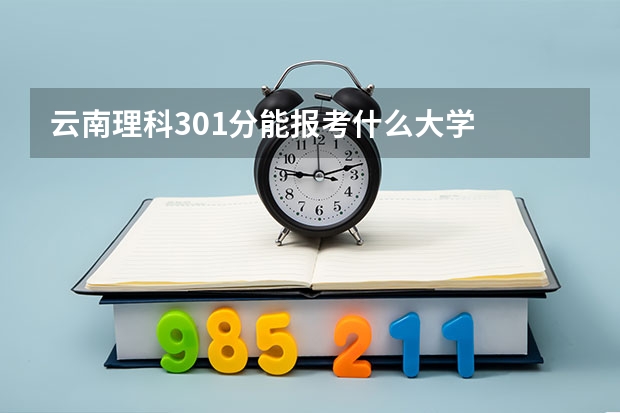 云南理科301分能报考什么大学