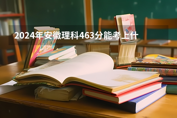2024年安徽理科463分能考上什么大学？