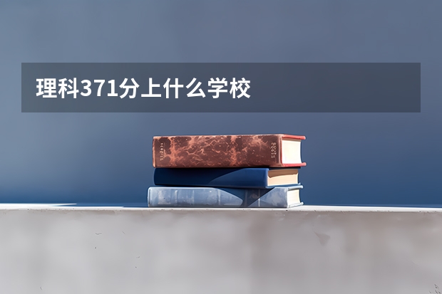 理科371分上什么学校
