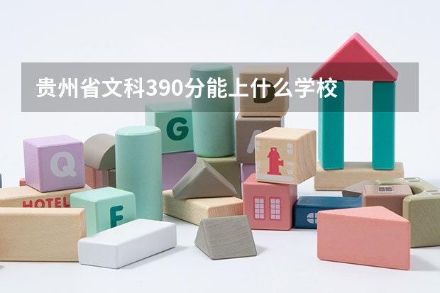 贵州省文科390分能上什么学校