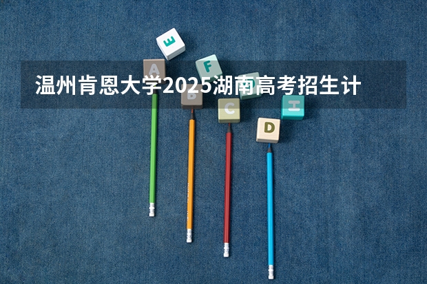 温州肯恩大学2025湖南高考招生计划 招多少人