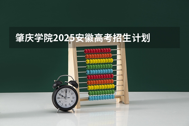 肇庆学院2025安徽高考招生计划 招多少人