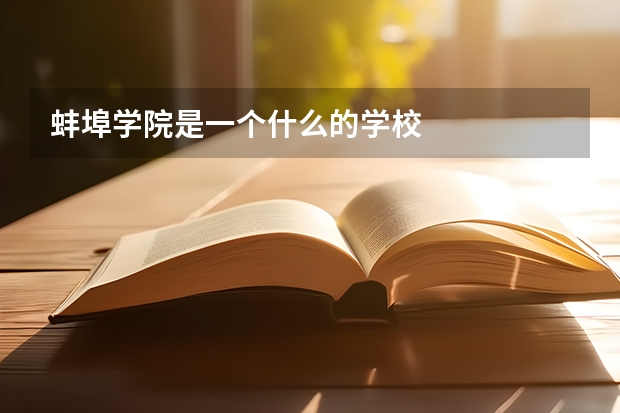 蚌埠学院是一个什么的学校