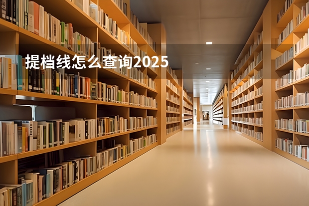 提档线怎么查询2025