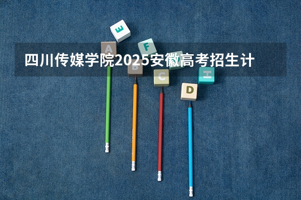 四川传媒学院2025安徽高考招生计划 招多少人