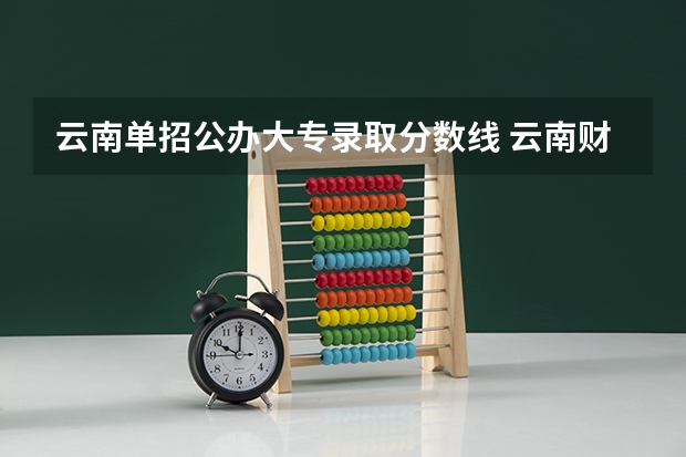 云南单招公办大专录取分数线 云南财经职业学院单招录取线