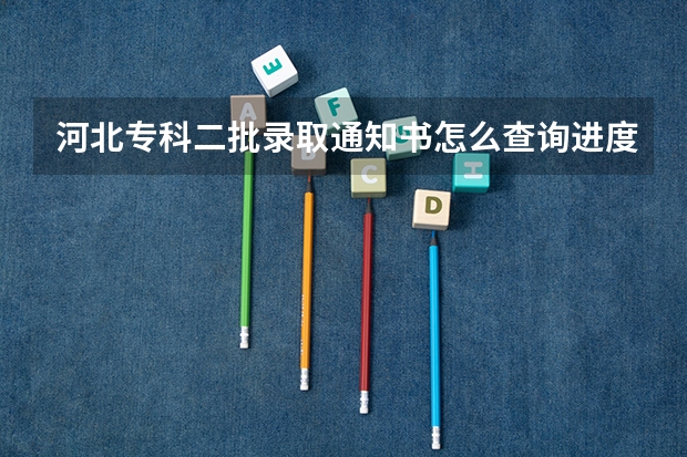 河北专科二批录取通知书怎么查询进度