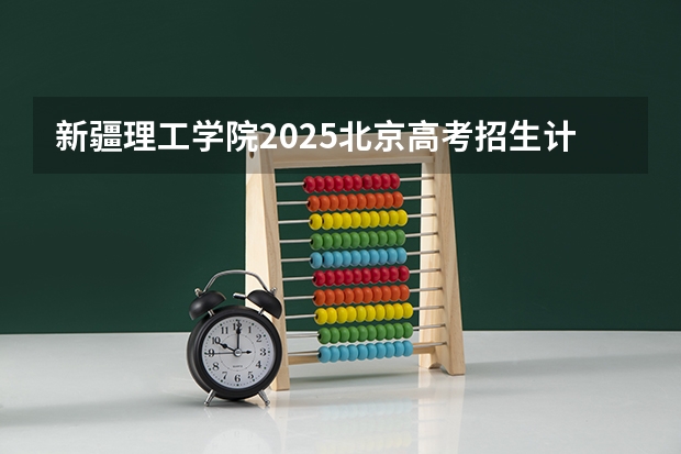 新疆理工学院2025北京高考招生计划 招多少人