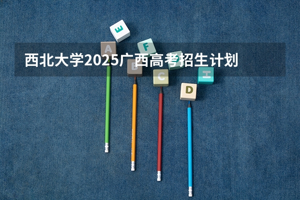 西北大学2025广西高考招生计划 招多少人
