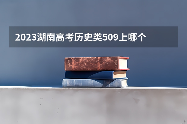 2023湖南高考历史类509上哪个大学合适