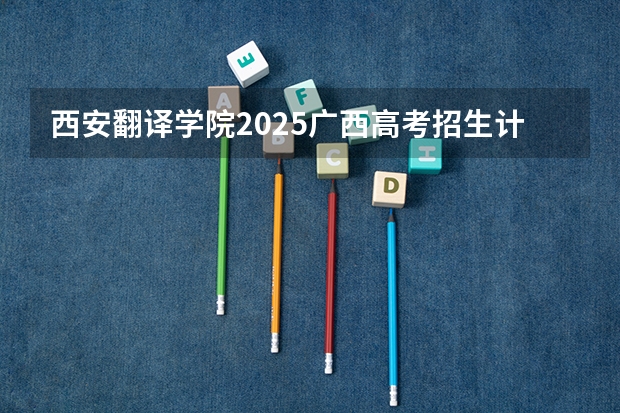 西安翻译学院2025广西高考招生计划 招多少人