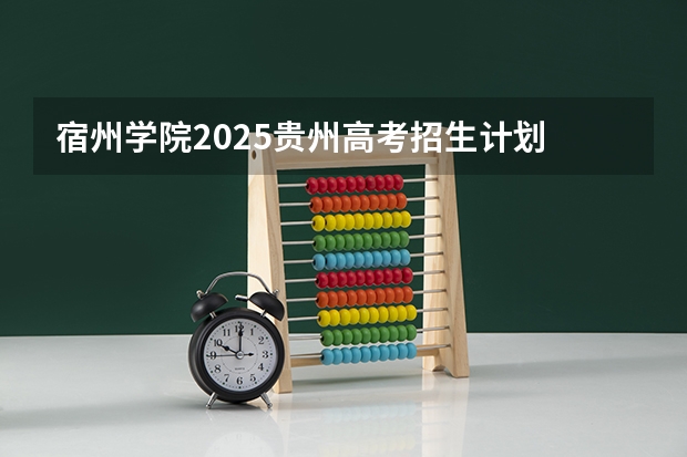 宿州学院2025贵州高考招生计划 招多少人（2026参考）