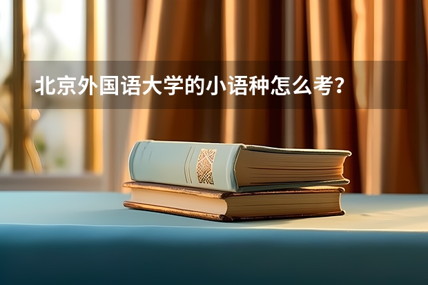 北京外国语大学的小语种怎么考？