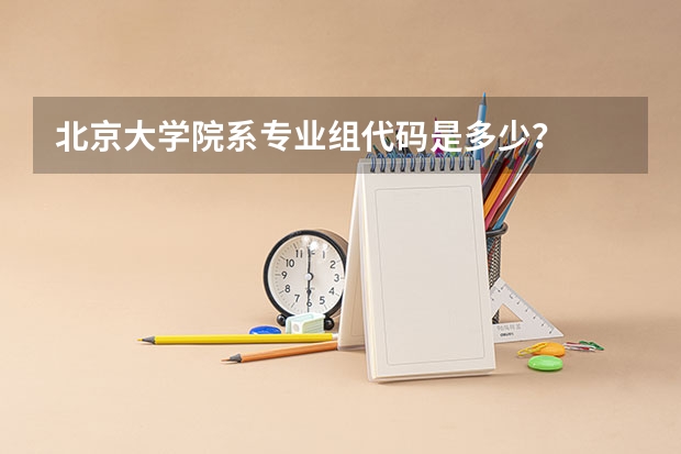 北京大学院系专业组代码是多少？