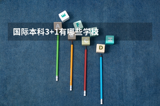 国际本科3+1有哪些学校