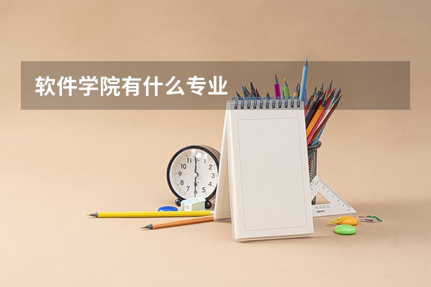 软件学院有什么专业