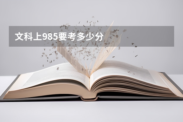 文科上985要考多少分