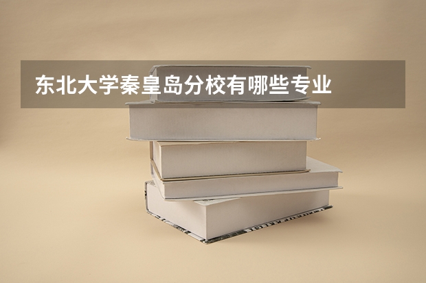 东北大学秦皇岛分校有哪些专业