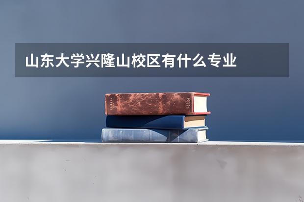 山东大学兴隆山校区有什么专业