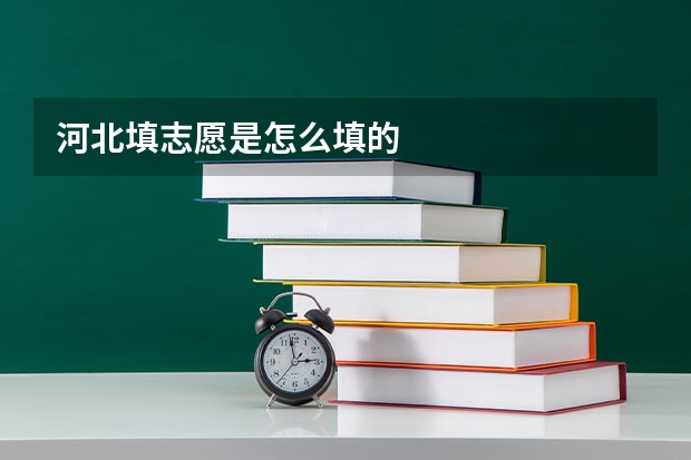河北填志愿是怎么填的