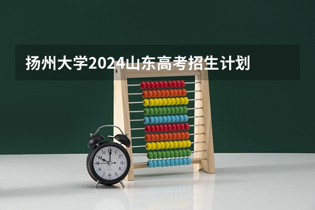扬州大学2024山东高考招生计划 招多少人