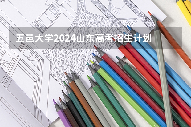 五邑大学2024山东高考招生计划 招多少人