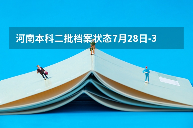 河南本科二批档案状态7月28日-30日能查吗