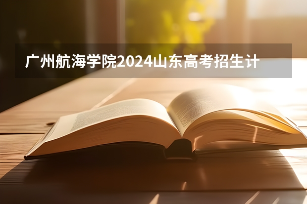 广州航海学院2024山东高考招生计划 招多少人