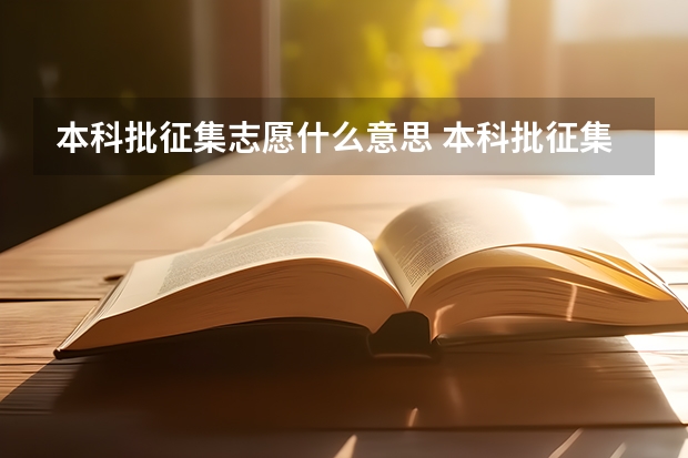 本科批征集志愿什么意思 本科批征集志愿到底怎么理解