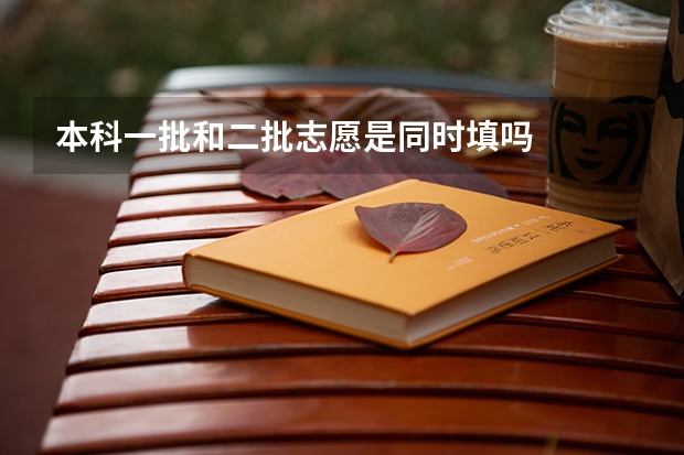 本科一批和二批志愿是同时填吗