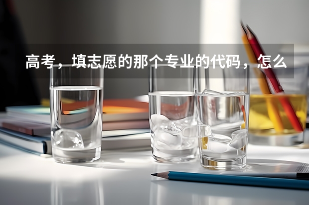 高考，填志愿的那个专业的代码，怎么找？