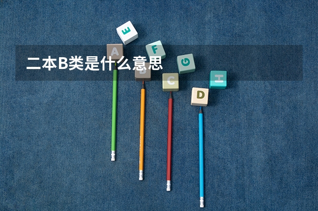 二本B类是什么意思