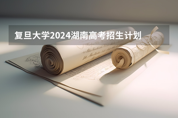 复旦大学2024湖南高考招生计划 招多少人