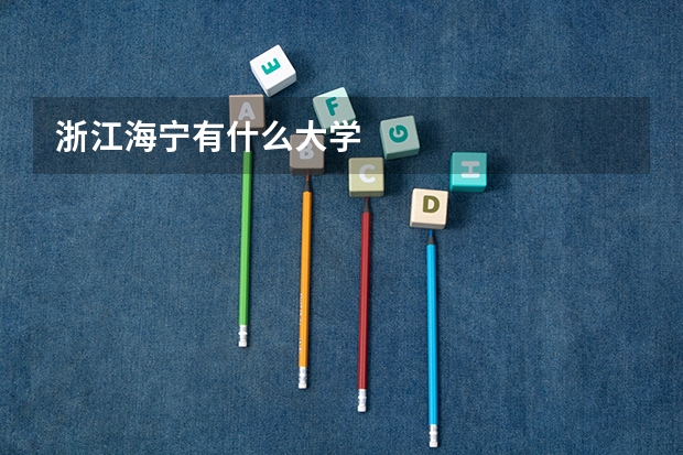 浙江海宁有什么大学
