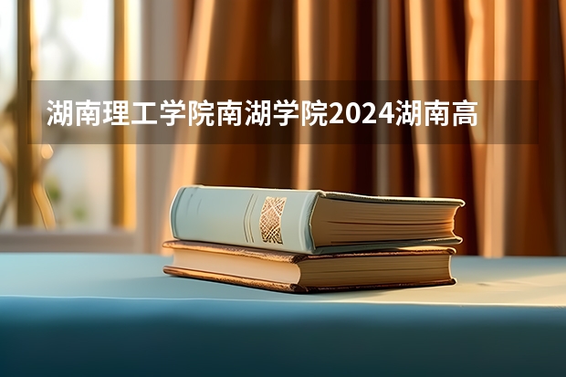 湖南理工学院南湖学院2024湖南高考招生计划 招多少人