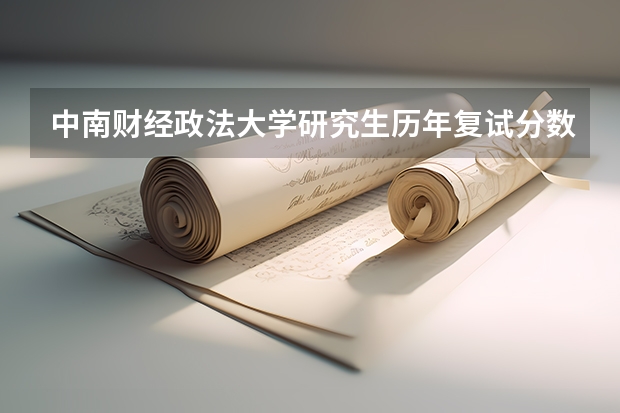 中南财经政法大学研究生历年复试分数线是多少啊?
